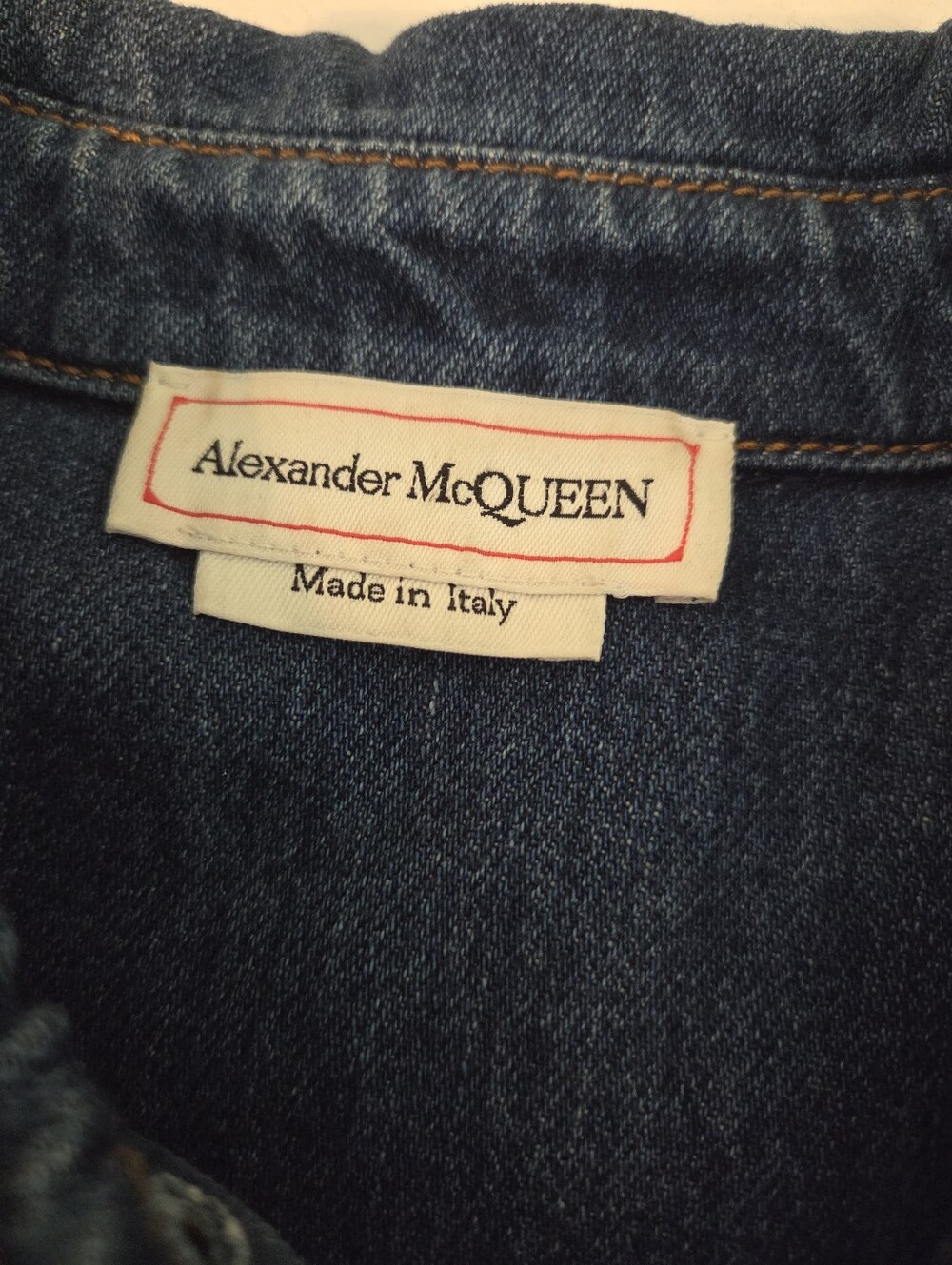 Alexander Mcqueen Denim Mini Shirt Dress - Picture 7 of 10